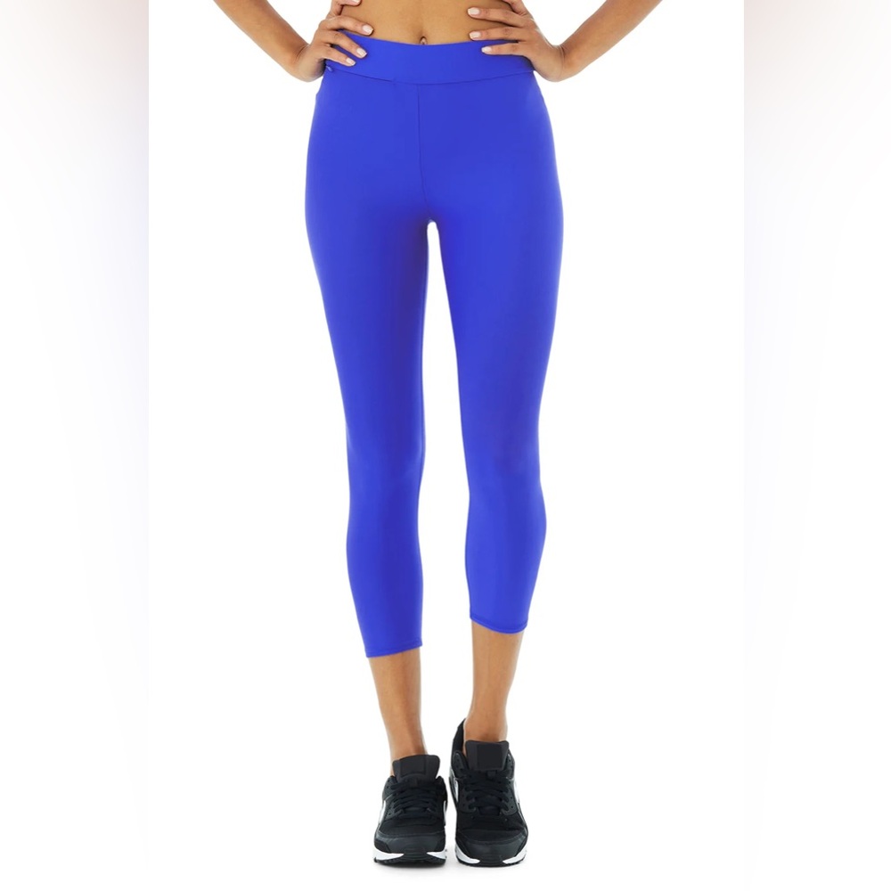 NWT Alo Airlift High-Waist Conceal-Zip Capri in Alo Blue, Size S